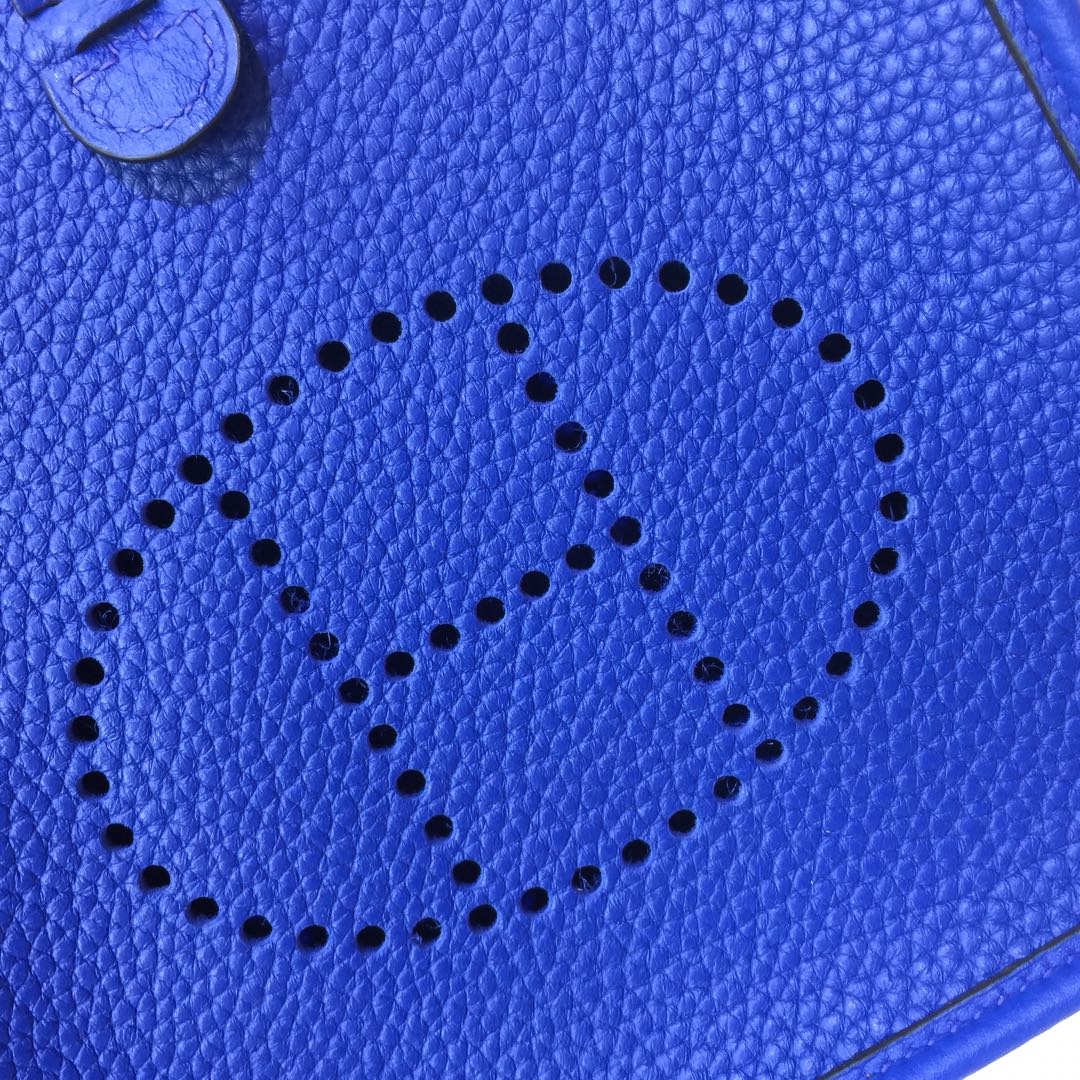 에르메스 미니 에블린16 블루로얄 은장 끌레망스 가죽